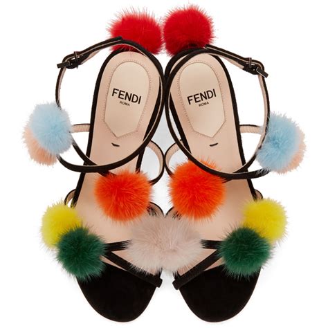 fendi pom pom sandals|Fendi pants.